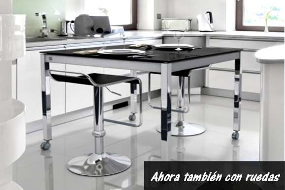 Nueva mesa a medida con ruedas